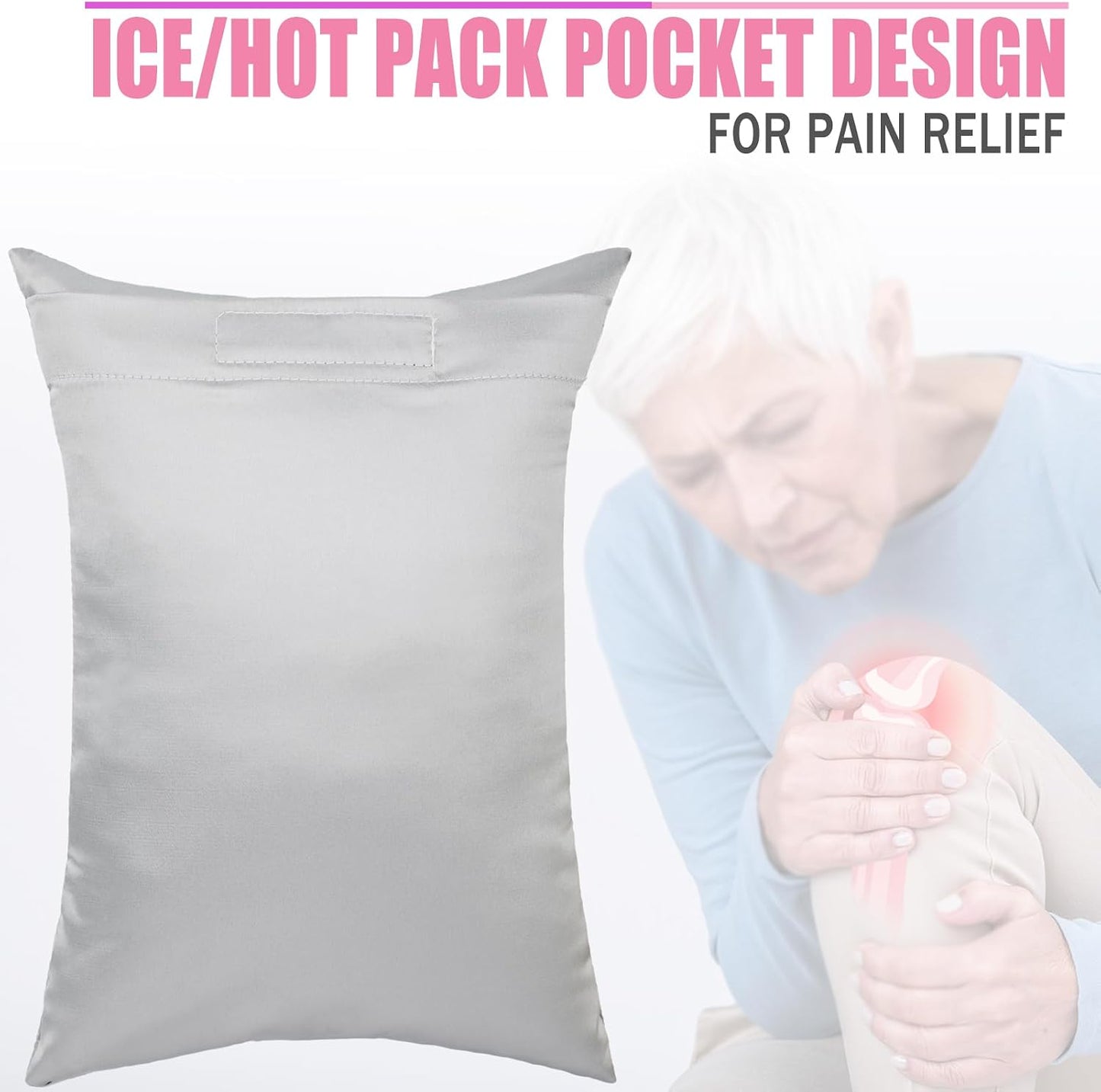 Comfortable Padding Knee Pillow for Side Sleepers Leg Support Pillows Hip Replacement Back Pain Relief Pressure off After Surgery between Thighs Joints Side Sleeping Men Women, Painting Flower