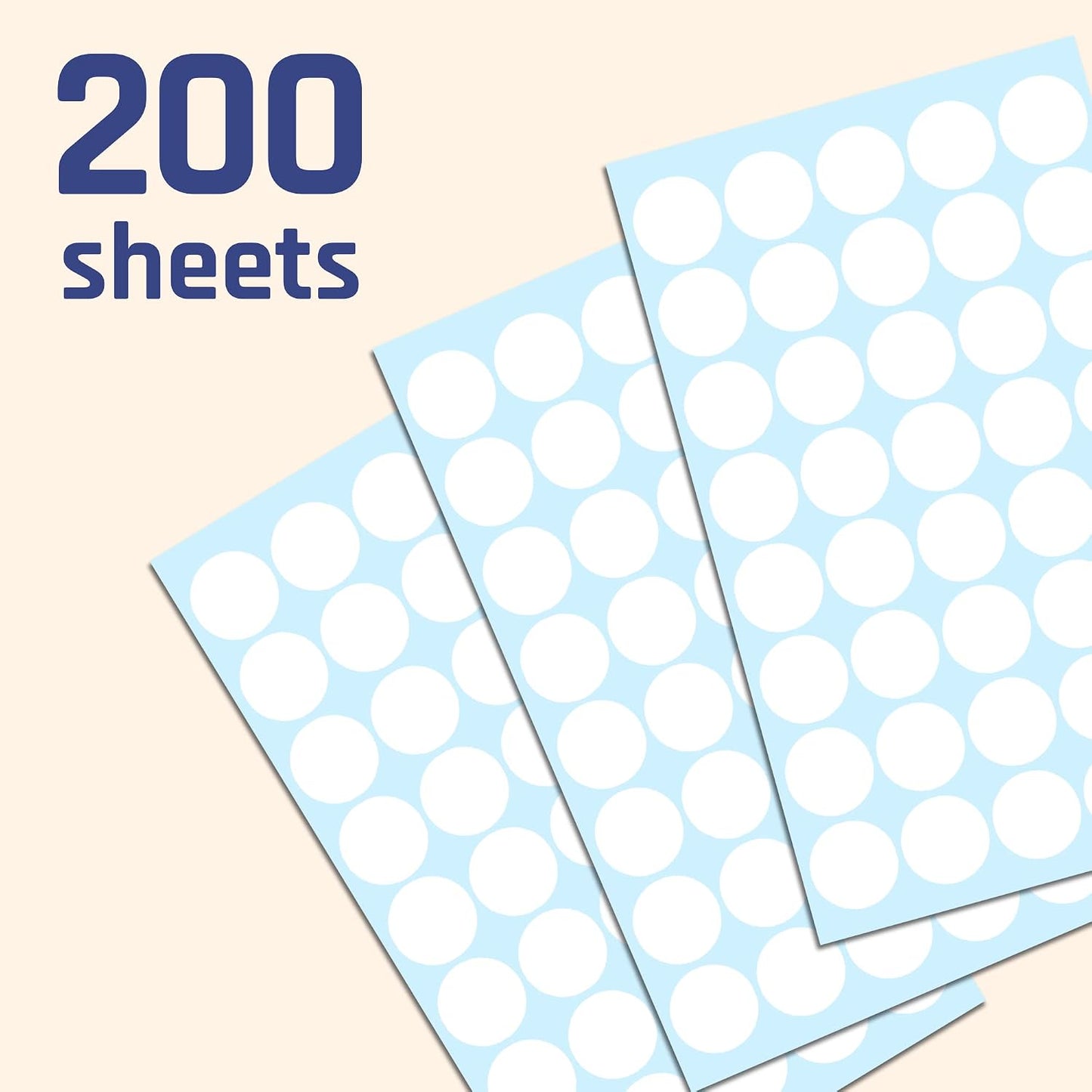 2000 Pack, 3/4" Round Colored Dot Stickers Labels - 10 Colors