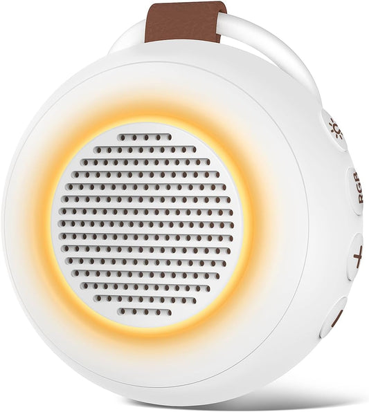 Sound Machine Noise Machine with 30 Soothing Sounds 12 Night Lights 4 Timers Memory Function 32 Level Volumes Rechargeable Battery for Sleeping Working Relaxing for Baby Adults Kids White