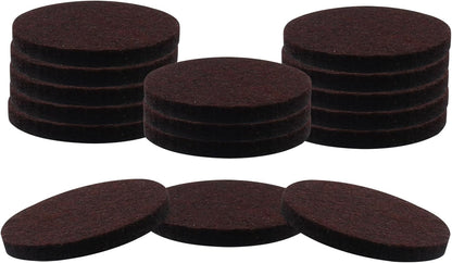48 Pcs 1-1/2"/38mm Felt Furniture Pads Brown Round | Self Adhesive, 5mm Thick, Anti Scratch Floor Protectors, For Furniture Feet Chair Legs