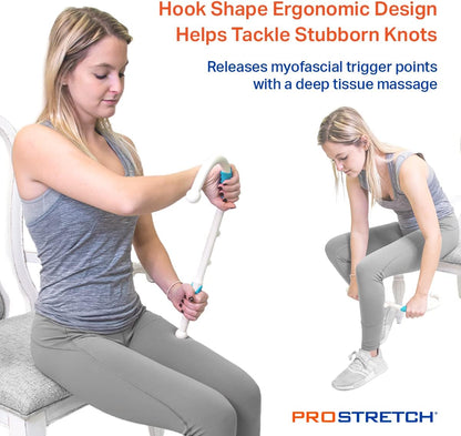 ProStretch Mini Knot Bad, Massage Cane for Trigger Points & Muscle Recovery | Portable Self Massage Hook Cane for Back, Neck & Trigger Point Pain Relief