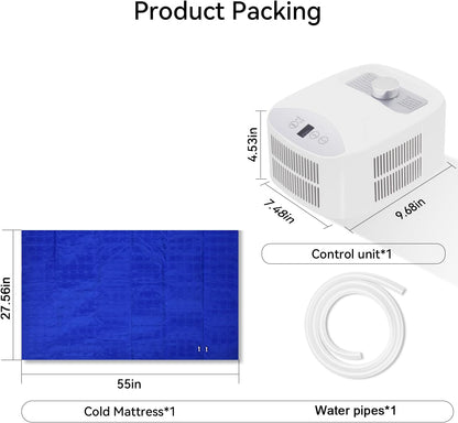 Water Cooling Mattress Pad, Bed Cooling System, Portable Bed Chiller, Cooled Mattress, Cool Sleep (63"×27.55")