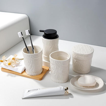 Toothbrush Holder, Tooth Brush Holder for Bathroom - Ceramic Toothbrush Cup White Toothbrush Holders Countertop, Makeup Brush Holder Pen Holder, 3.62" x 3.62" x 3.93", ANTIS'S HOME