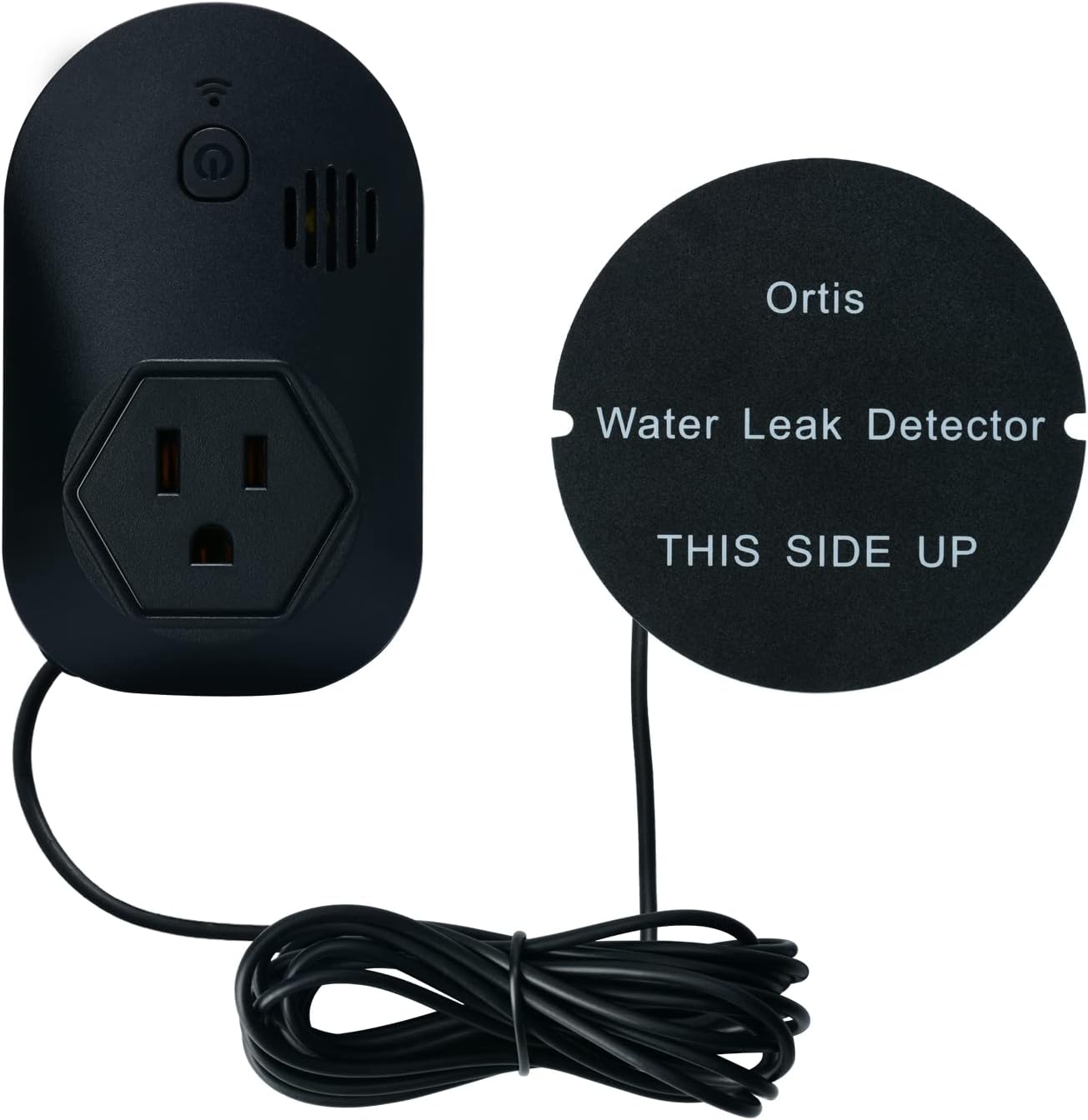 Ortis Water Alarm Leak Detector, 95 dB Loud Alarm, Automatic Shutoff Controller, Upgraded Stainless Steel Sensor Probe, Adjustable 0–2mm Probe Height, Water Damage Protection for Home Appliances
