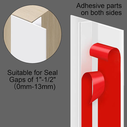 Benory T-Shaped Silicone Door Weather Stripping, Clear, 1.38" W x 20 ft | T-shaped design helps the seal stay in place on door frames while reducing drafts, energy loss, and outside noise