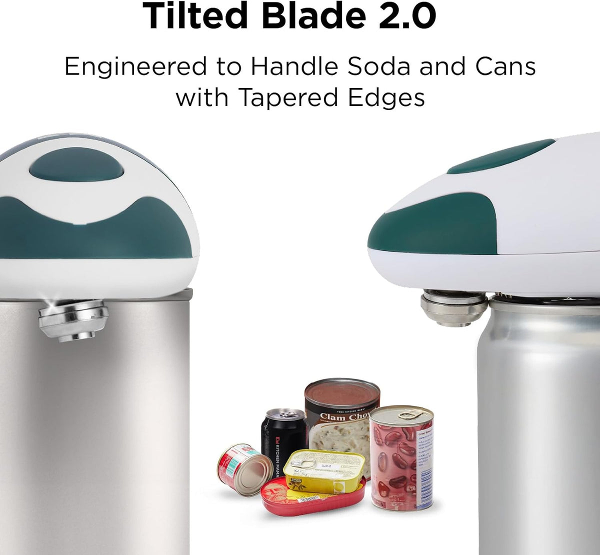 Kitchen Mama Auto 2.0 Electric Can Opener, Navy Blue
