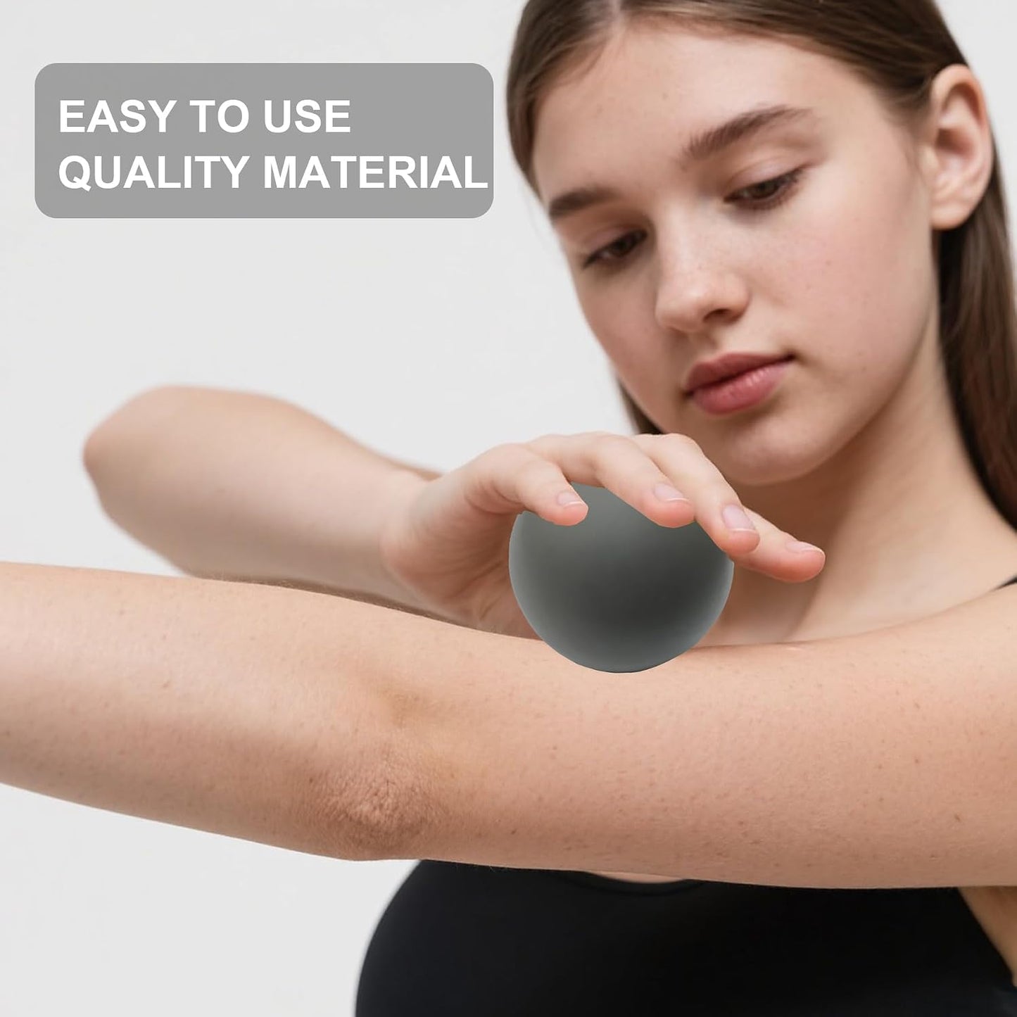 2PCS Firm Massage Lacrosse Balls for Myofascial Release, Muscle Knots, Trigger Point Therapy, Yoga Deep Tissue Massage, Foot Plantar Fasciitis, Muscle Soreness Massager Ball