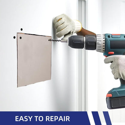 Drywall Repair Kit,Drywall Repair Panel 12” x12“,Drywall Patch Kit Large Hole,Sheetrock Repair Kit,Wall Surface Large Hole Fill Quick and Easy Solution | Sheetrock Repair for Wall Surface. Quick Fill Damaged Areas. Includes Tools for Easy Application