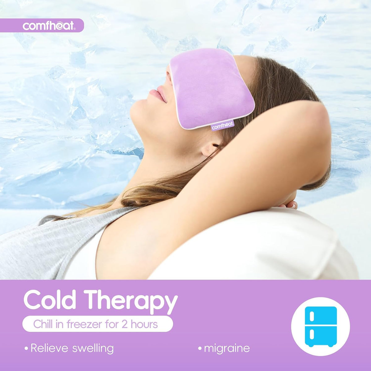 Lavender Weighted Eye Pillow for Yoga Relaxation FSA Eligible HSA
