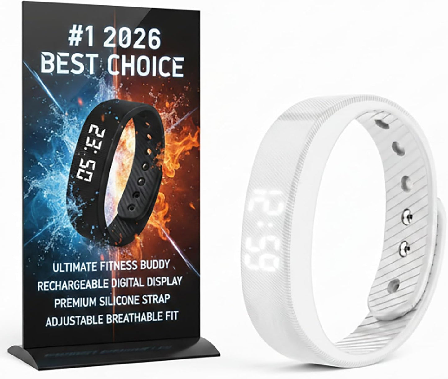 Vibrating Alarm Wristband Clock for Heavy Sleepers Wake Band Watch Bracelet Adults Silent Shock Vibration Wrist for Deaf People Wearable Loud Sleep Despertador Alarmas para Despertar