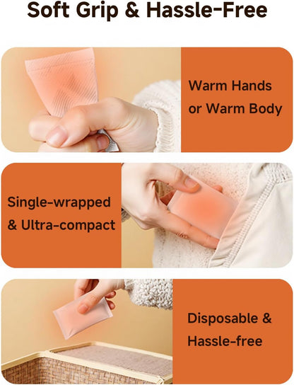 YOSHENNMO Hand Warmers Disposable - Up to 10 Hours of Heat, Super Long Lasting Air Activated Warmers, Quick & Easy Activation, Portable Odor, Free Warmth for Hands