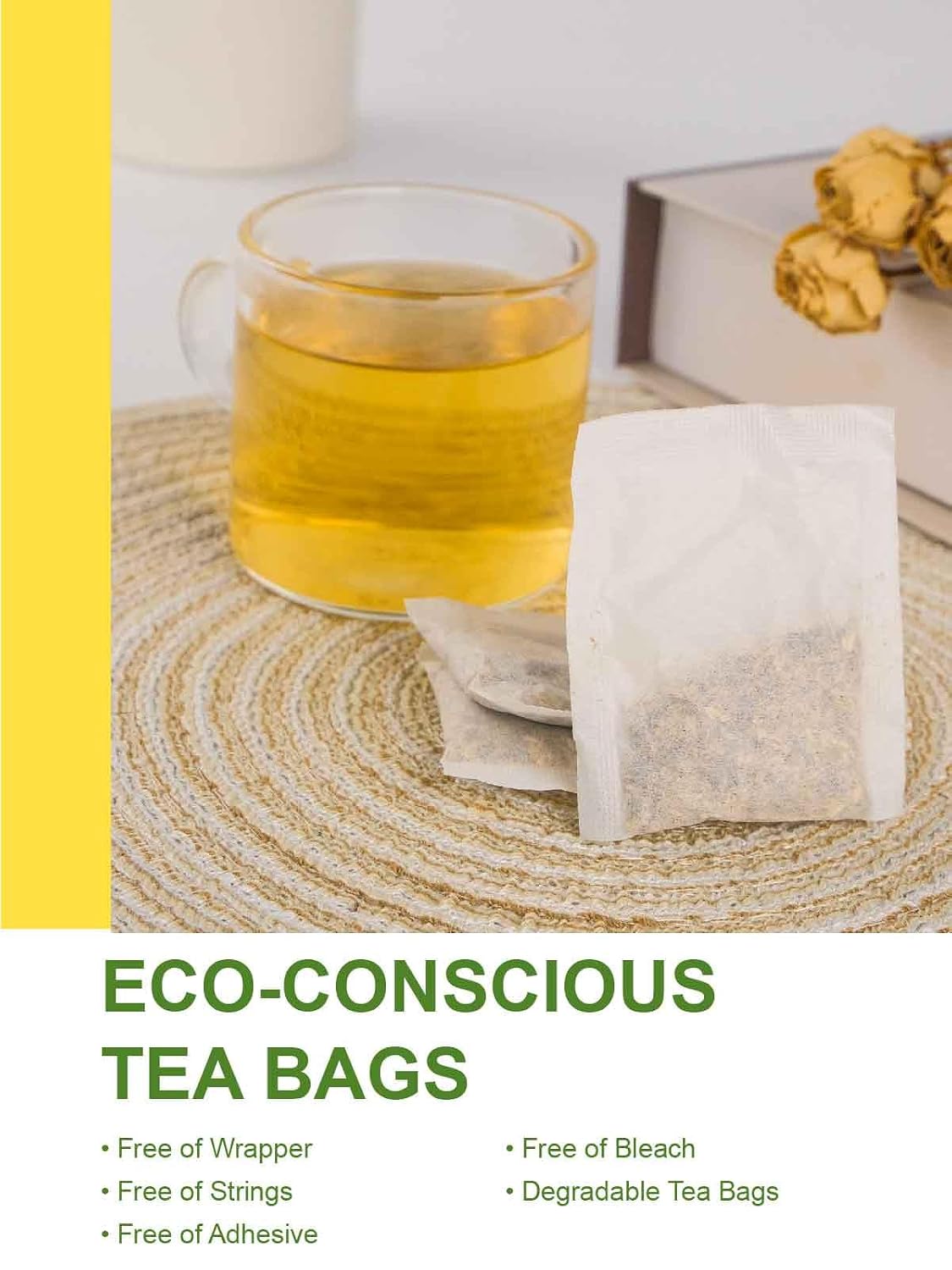 TeeLux Dandelion Leaf & Root Tea Bags, Natural Roasted Dandelion Root with Fresh Dandelion Leaf Herbal Tea, Caffeine Free, 100 Count