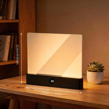 Choudao LED Book Light & Night Light 2 in 1, Flat Reading Light, Black | 3 Color Temperatures & Stepless Dimming, USB Rechargeable Full Page Light with Timer for Night Reading in Bed