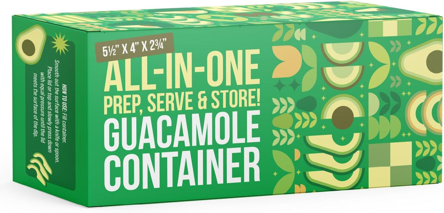 IMPRESA Oval Guacamole Keeper - Pack of 3, 1.5-Cup, Green Airtight Seal & Guacamole Preserver - Stackable Design & Guac Storage Container - Dishwasher-Safe