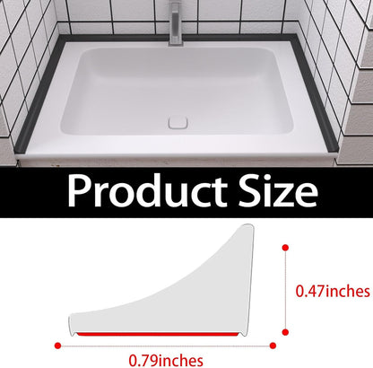 Raycity Silicone Shower Threshold Water Dam Barrier, 39 Inch, Clear | Self-Adhesive Glass Shower Door Bootom Seal Strip, Shower Water Guard Blocker for Walk in Bathroom, Kitchen