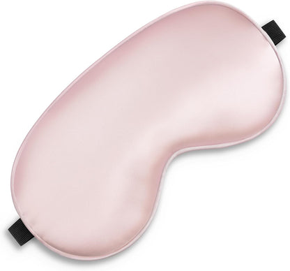 Silk Sleep Mask, Blackout Eye Mask for Sleeping with Adjustable Strap