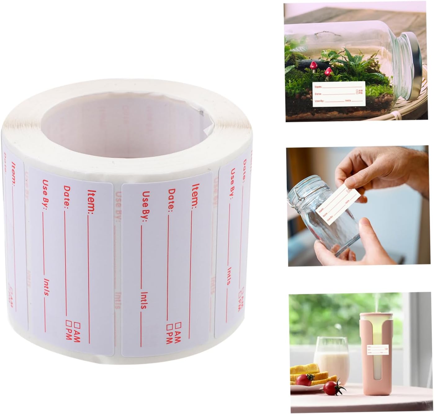 Operitacx 1roll Quality Material Writing Rotation Labels Food Labels Stickers Stickers Removable Adhesive for Day Dots Food Storage Jars and Bottles