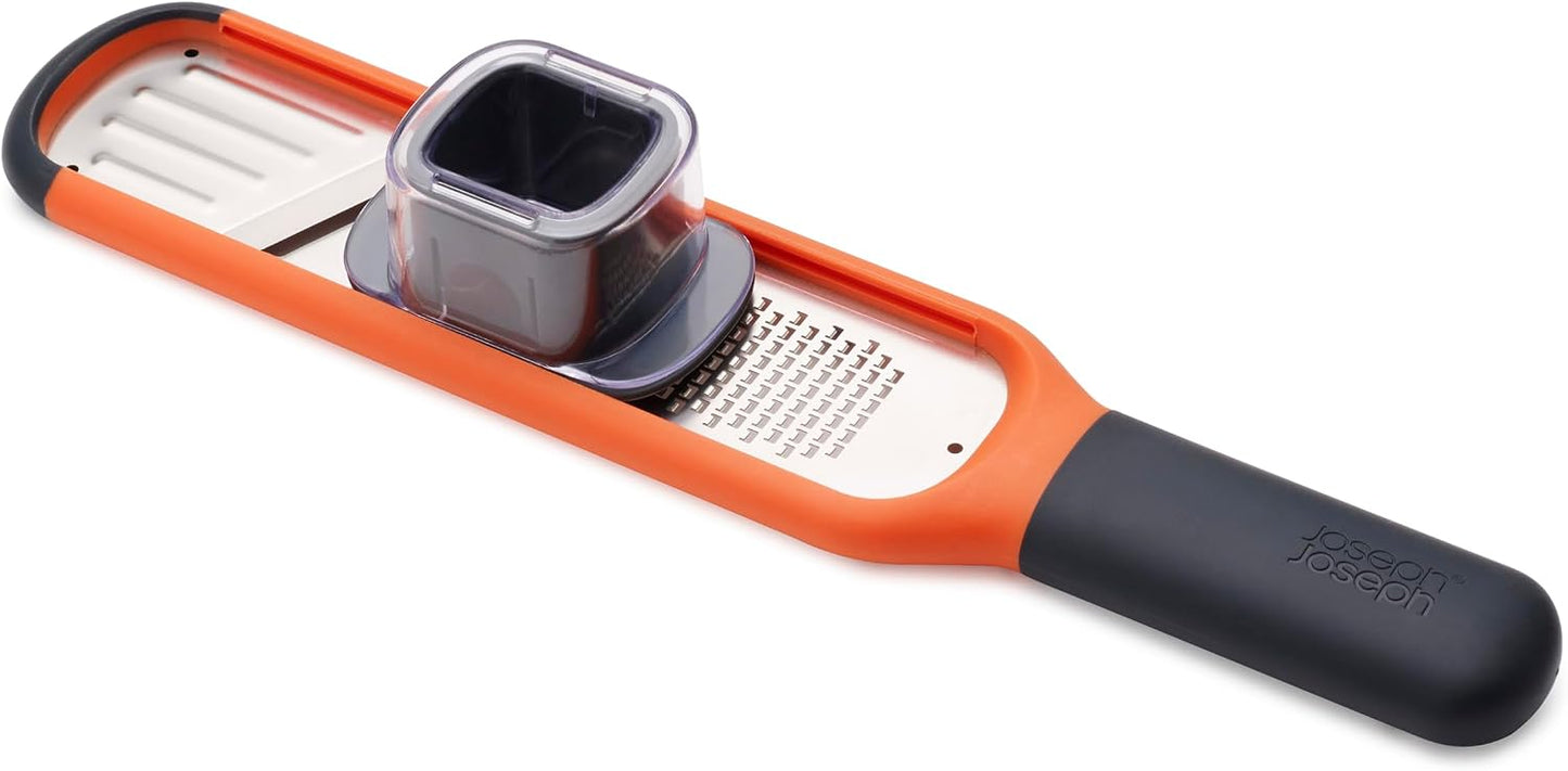 Joseph Joseph 2-in-1 Mini Grater & Slicer – Compact Kitchen Tool with Sharp Stainless Steel Blades