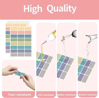 Removable Freezer Labels Stickers, 1 x 3 Inch Blank Removable Freezer Labels Food Storage Stickers, Date Label Waterproof Oil Resistant Easy Clean No Residue- 250 Sheets