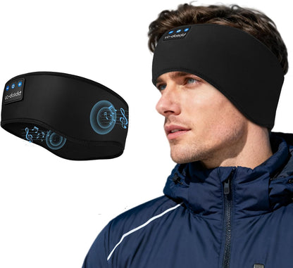 LC-dolida Sleep Headphones Bluetooth 5.4, Headband Headphones Earphones Wireless, Sleep Mask for Gifts,Workout,Jogging,Yoga(Purple)