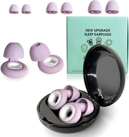 Earplugs Motorcycle.Ear Plugs for Sleeping Noise Cancelling 35dB Noise Reduction、Reusable Ear Plugs,Super Soft for Motorcycles Cycling、Sleeping、Work、Travel (Red Inner Circle)