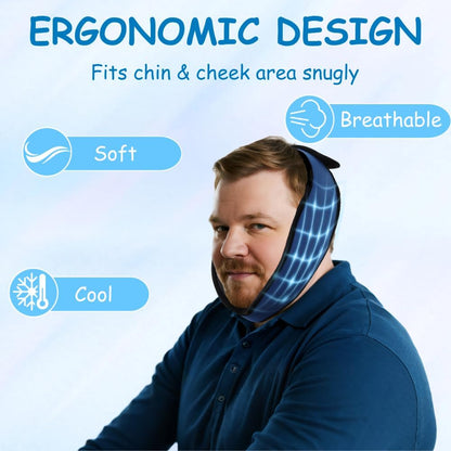 King Mills Plus Size Ice Pack for Wisdom Teeth Removal, 3D Head Wrap | Face Ice Pack After Dental Surgery, Pain Relief for TMJ, Tooth Extraction & Teeth Removal, 2 Ice Packs