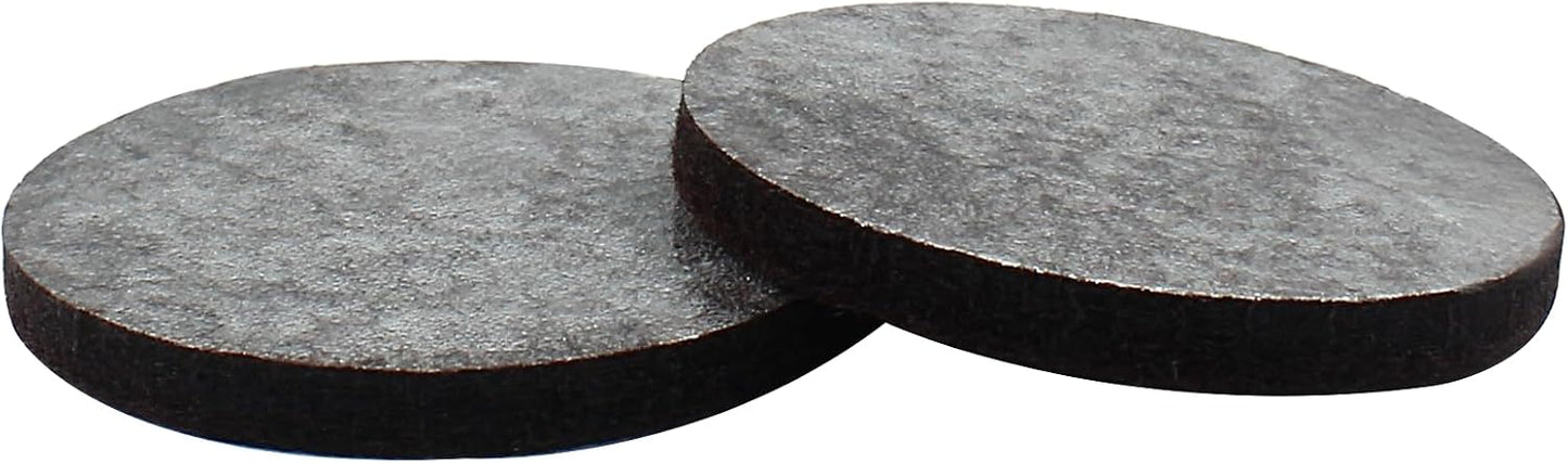 48 Pcs 1-1/2"/38mm Felt Furniture Pads Brown Round | Self Adhesive, 5mm Thick, Anti Scratch Floor Protectors, For Furniture Feet Chair Legs