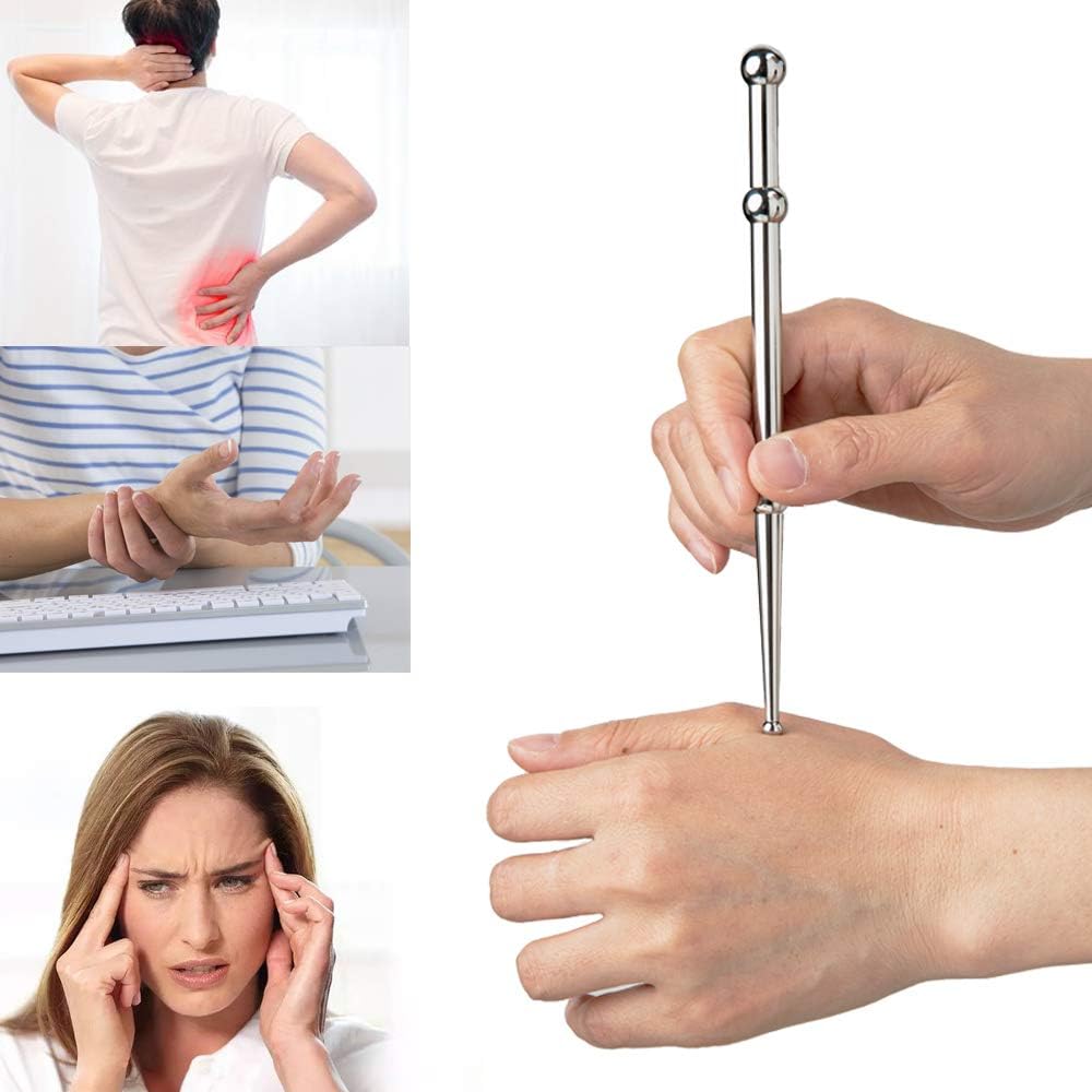 FeelFree Sport Manual Acupuncture Pen, Acupressure Pen & Fascia Stick | Stainless steel massage tool with dual heads for trigger points