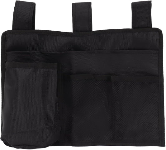 Bedside Storage Bag, Multiple Pocket Hanging Organizer with Adjustable Fasteners Space Saving Bedside Caddy for Bunk Hospital Beds Dorm Bed Rails