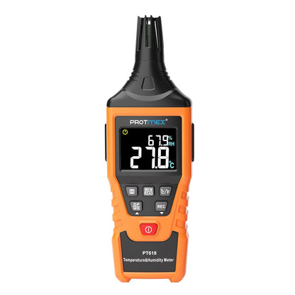 PT6508 Temperature Humidity Meter - Wet Bulb for Indoor/Outdoor | Digital Thermometer Hygrometer Monitor with Ambient, Dew Point, MIN, MAX, Data Hold, LCD Backlight