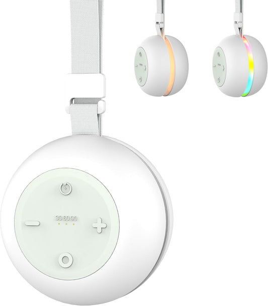 Portable Sound Machine for Baby Kids Adults, USB Rechargeable White Noise Machine with Timer Function,18 Smooth Sounds, 256-Color Changing Mood Light, Memory Function, Sound Therapy for Home, Travel