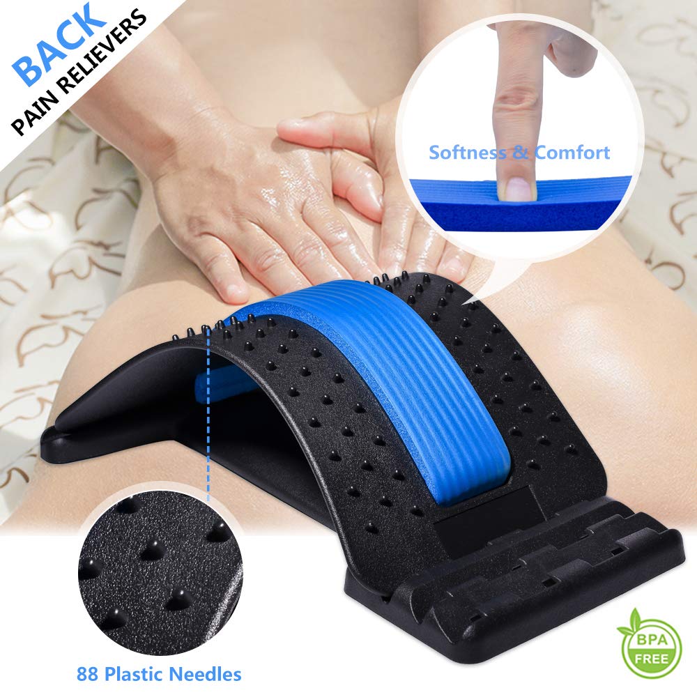 JUMPOW Back Stretcher for Lower Back Pain Relief,3 Level Lumbar Board
