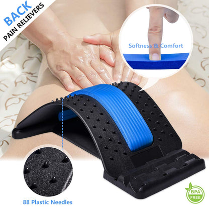 JUMPOW Back Stretcher for Lower Back Pain Relief,3 Level Lumbar Board