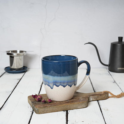 Bosmarlin Ceramic Tea Cup with Infuser and Lid, 16 Oz, 5 Colors to Choose, Dishwasher and Microwave Safe, Reactive Glaze, Steeping Tea Mug with Strainer (Purple)