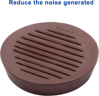 Murtenze 1.5 inch Furniture Caster Cups, Dark Brown, 4 Pack | Round Rubber, Anti Slide Floor Protector, For Bed Couch Table Chair Stoppers