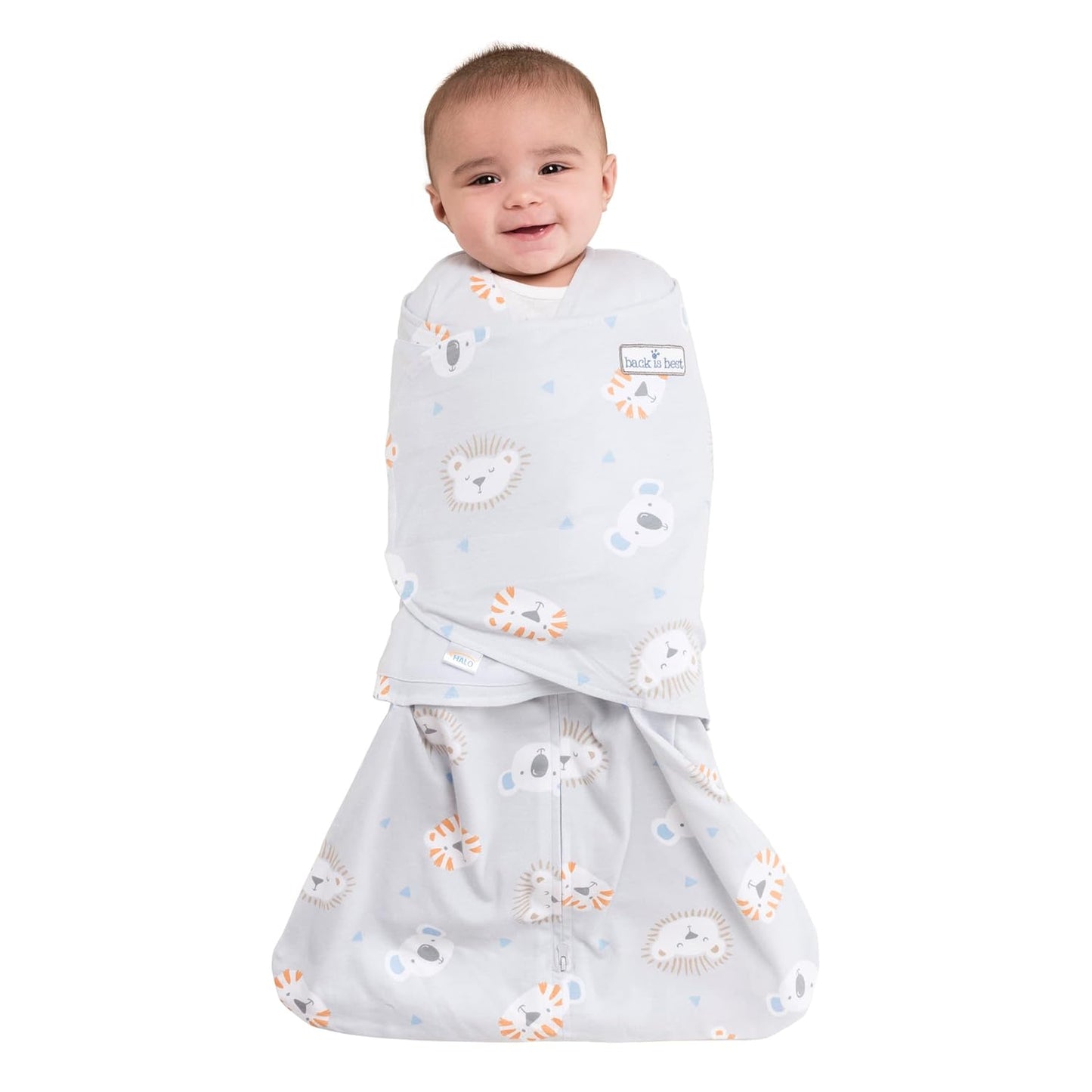 HALO 100% Cotton Sleepsack Swaddle, 3-Way Adjustable Wearable Blanket, TOG 1.5, Pink Floral, Newborn, 0-3 Months - Colors A
