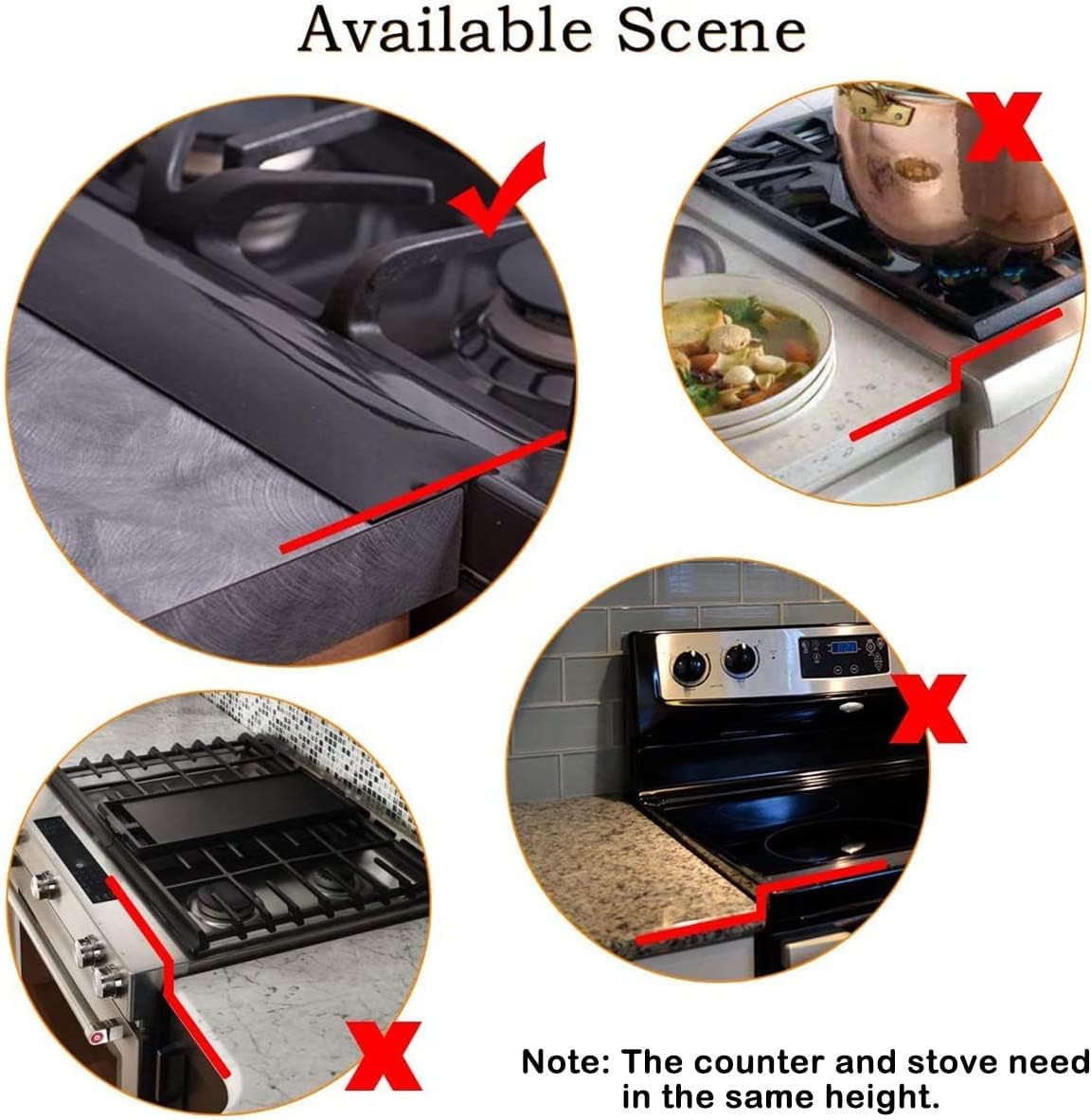 Silicone Gap Covers, (2 PCS) Silicone Stove Gap(21 Inches, Semi Clear) | Filler Stopper Kitchen Stove Gap Covers - Flexible Stoves Counter Gap Cover, Food Grade