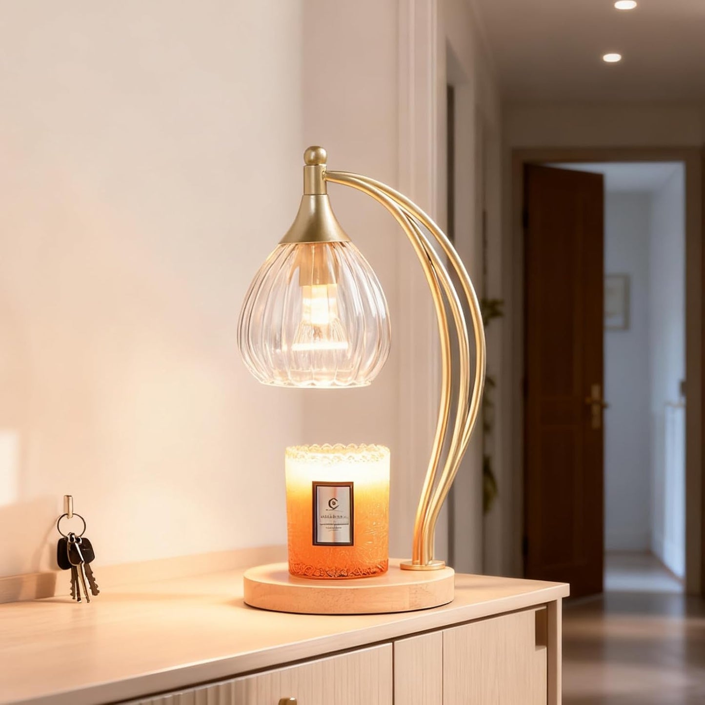Candle Warmer Lamp with Timer and Dimmer - Electric Melter for Scented Jar Candles - Housewarming, New Home Decor