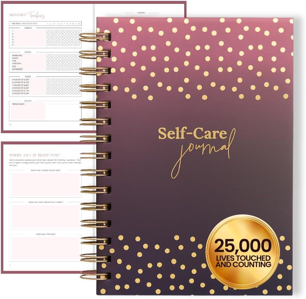 Daily Self Care Journal for Women - A5, Wellness Journal with Prompts - Goal Journal for Happiness,Mindfulness,Productivity & Personal Development - Reduce Stress & Improve Mental Health - Pink | Guided 90-Day Daily & Weekly, Undated Reflection Planner,
