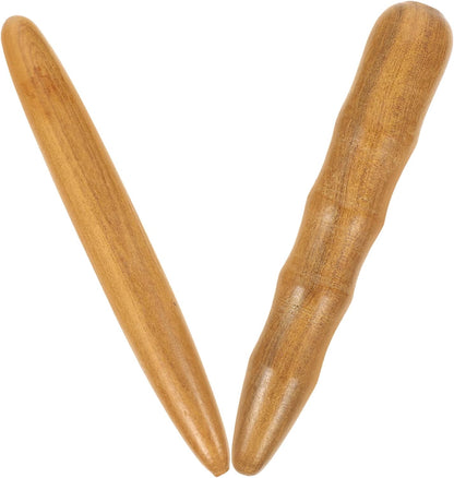 VICASKY 2Pcs Wooden Massage Sticks for Foot and Hand Acupressure Premium Wood Smooth Rounded Surface for Relaxation and Easy to Hold Indoor Outdoor Use