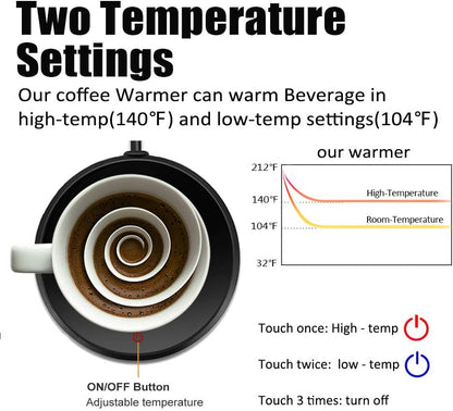 Coffee Mug Warmer Set, Smart Coffee Warmer for Desk Auto Shut Off, Cup Warmer for Office Home Use, 2 Temperature Control Heated, 13.5 oz Flat Bottom Coffee Mug, Gifts for Women, Matte Pink
