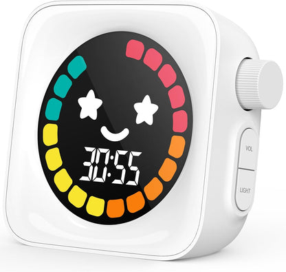 Visual Timer for Kids, 99 Minute Digital Cute Kids Visual Timer Classroom Timer for Homeschool Supplies Study Teaching Time Management Tool Countdown Productivity Timer, Blue, Colorful Display