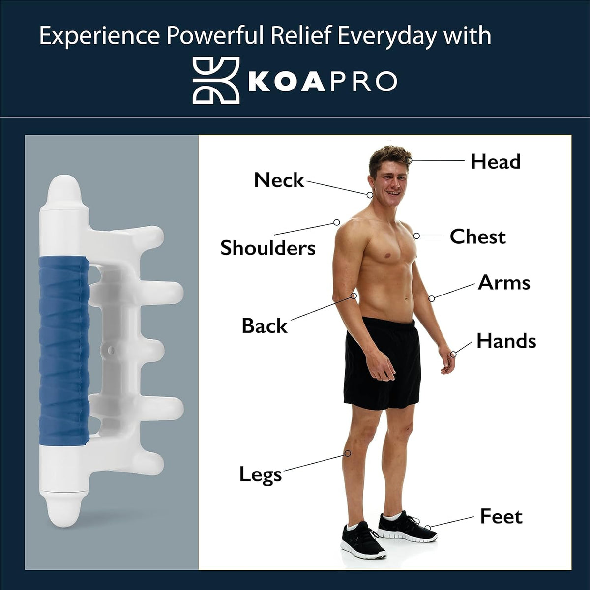 KOAPRO Trigger Point Fascia Stick Tools - Graston Gua Sha Scraping Massage - Deep Tissue Pressure Point Back Shoulder Neck Massager Full Body Physical Therapy Tools