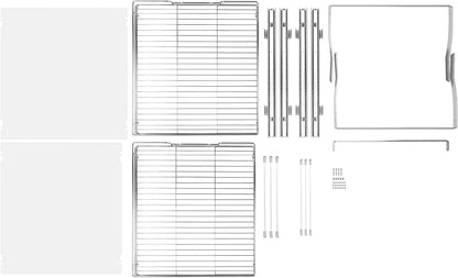VEVOR Pull Out Cabinet Organizer, 14" Wx21.2 Dx15.2 H Heavy 2 Tier Duty Slide Out Pantry Shelves, Chrome-Plated Steel Roll Out Drawer for Under Sink, 15.5" Wx22.5 Dx19 H Install Size for Cabinet