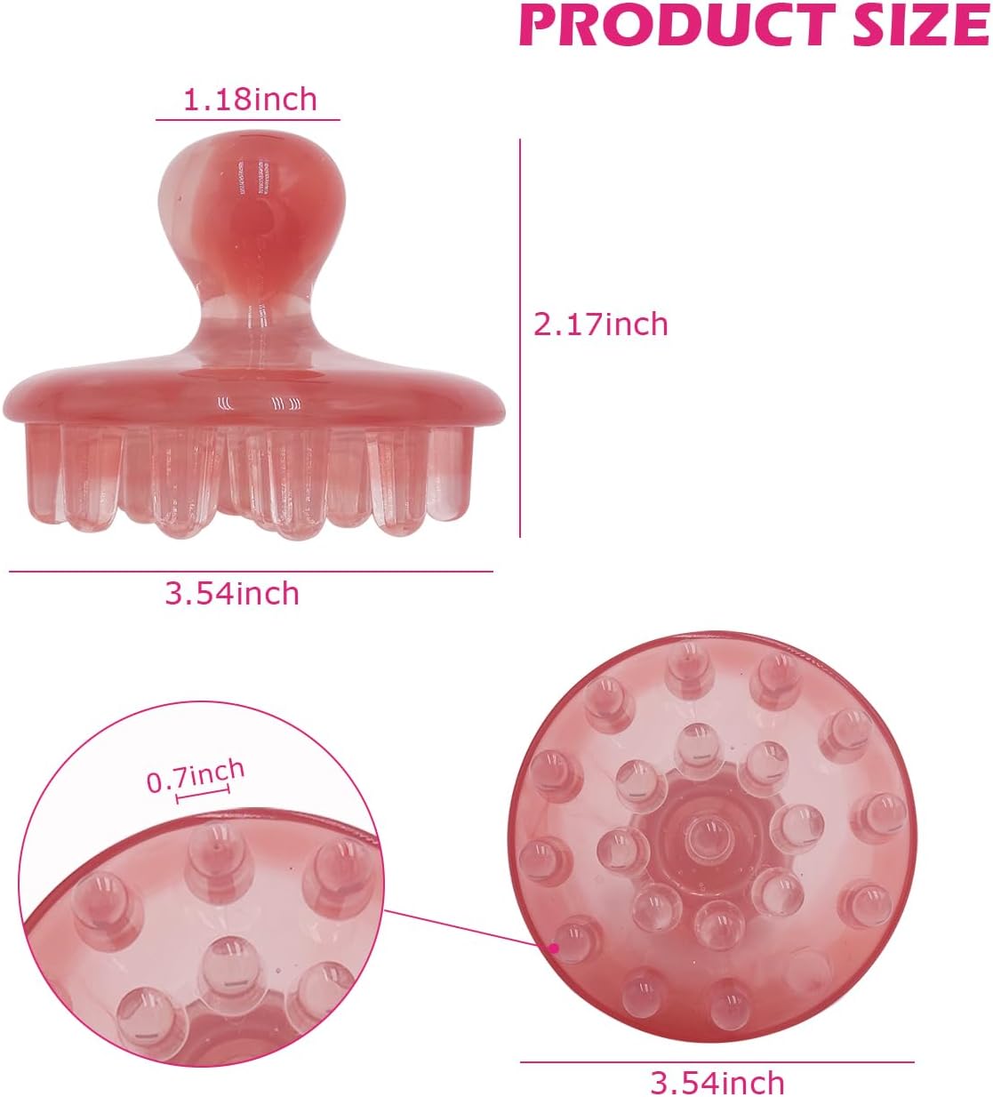 Lymphatic Massage Roller for Cellulite Remover Body Sculpting - Handheld Cellulite Massage Tool for Body Bloat Blood Circulation Lymphatic Drainage Pink