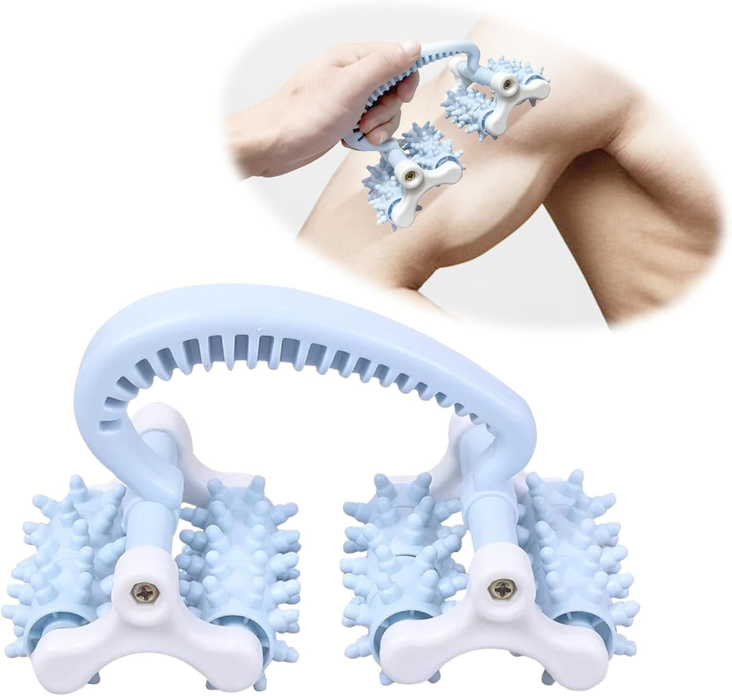 Cellulite Massage Tool,Anti Fascia Release Muscle Cellulite Roller | Lymphatic DrainageMassager Tools for Trigger Point Deep Tissue for Legs/Thighs/Butt/ Back (Blue)