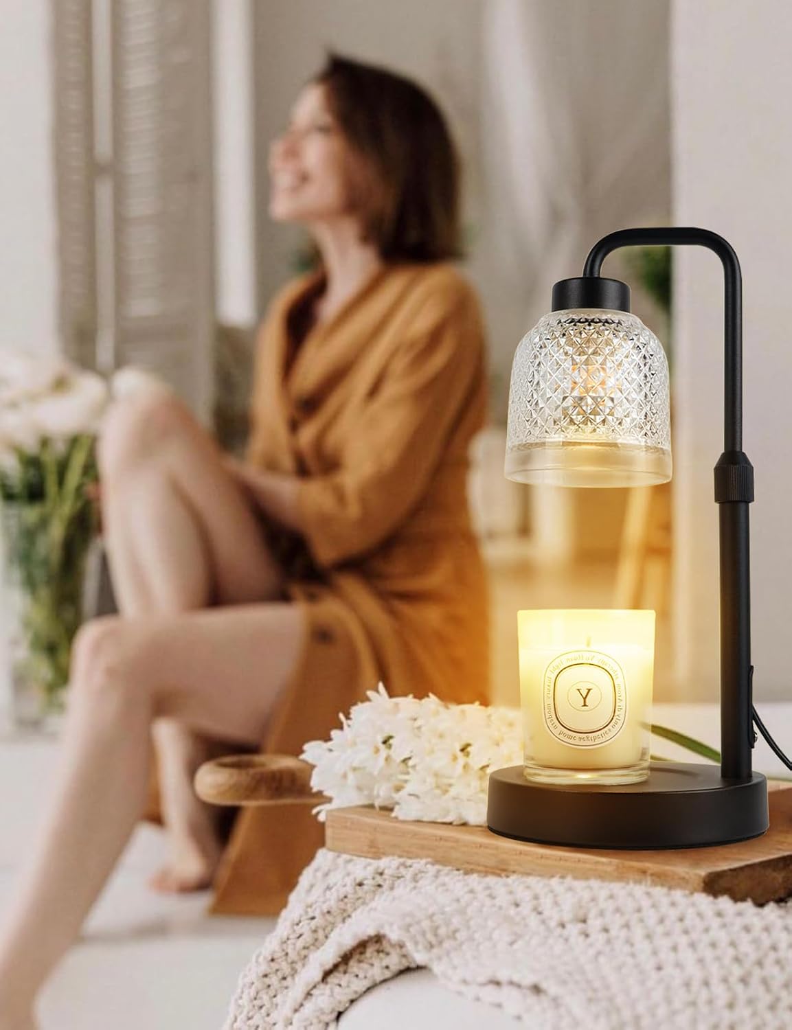 Candle Warmer Lamp with Timer Dimmable, Adjustable Lamp Candle Warmer, Birthday Gifts for Women Mom, Wax Warmer Lamp for Scented Jar, House Warming Gifts New Home Decor