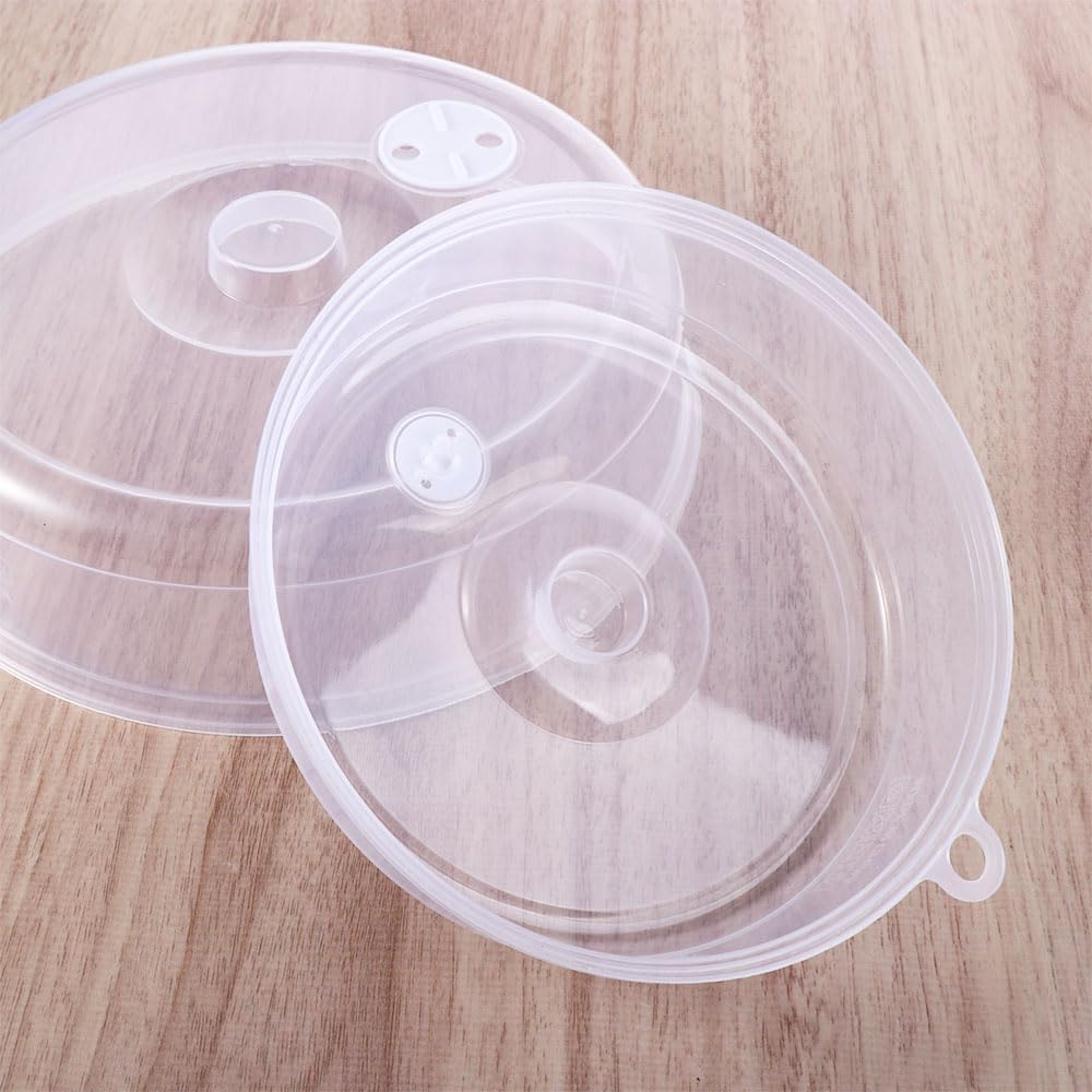 Vctitil 9 Inch Microwave Cover,Microwave Splatter Cover for Food,Microwave Plate Covers with Adjustable Steam Vents,Dishwasher Safe & BPA Free (Pack of 2)