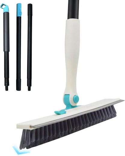Grout Brush with Long Handle V Shape Floor Scrub Brush Stiff Bristle Grout Scrubber for Cleaning Bathroom Garage Kitchen Wall Tub Tile (1, White)
