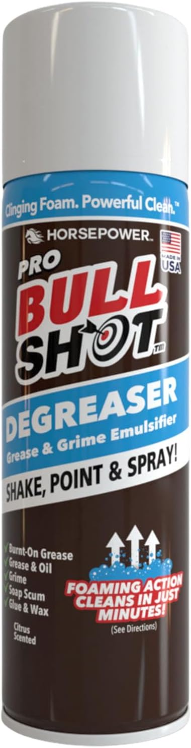 Bull Shot Degreaser Pro, Heavy-Duty Foaming Grime Remover, Residue-Free